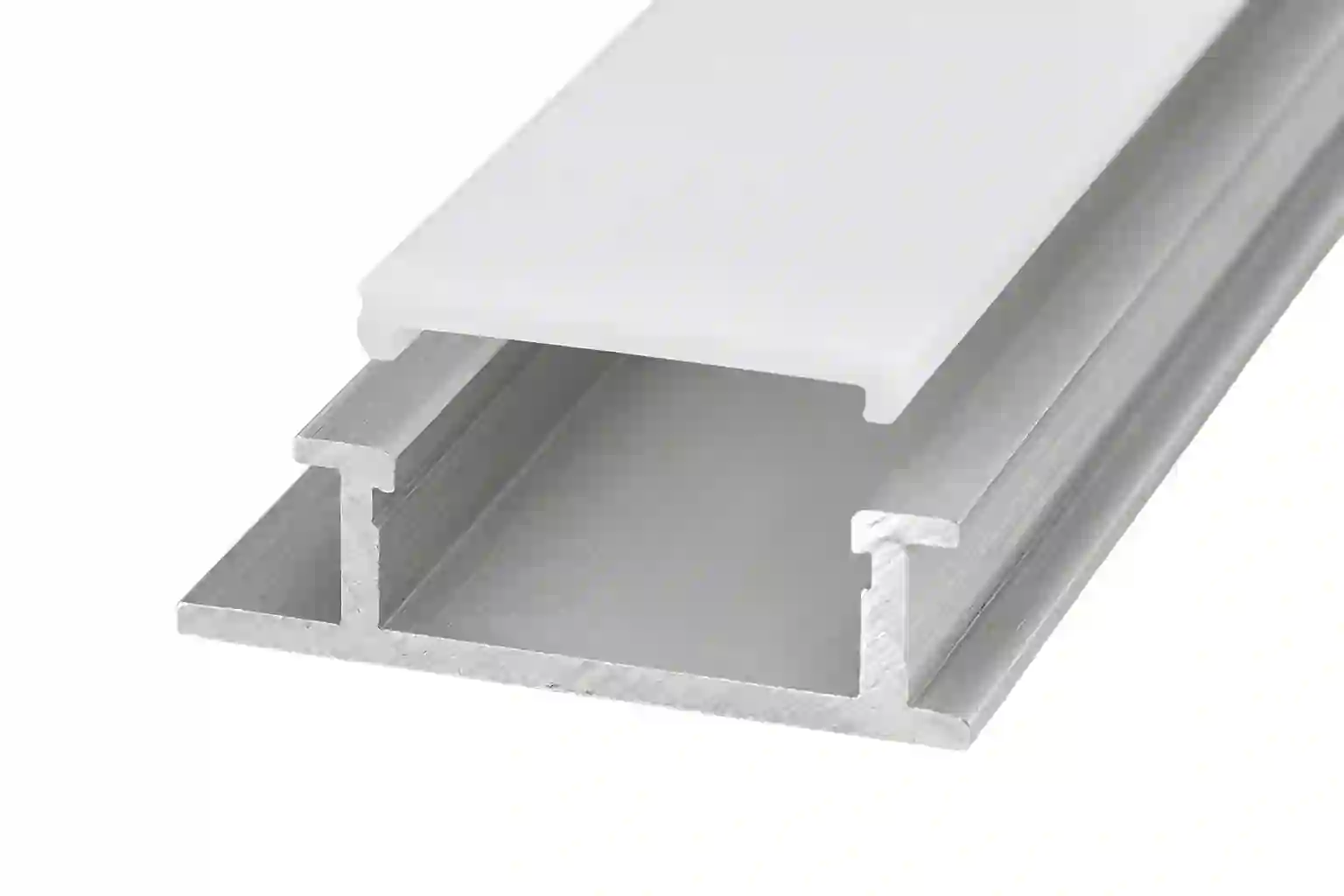 Technický průřez profilu FLOOR FL1 šířka 19,1mm kanál 10,1mm výška 8mm hliník dlažba obklad